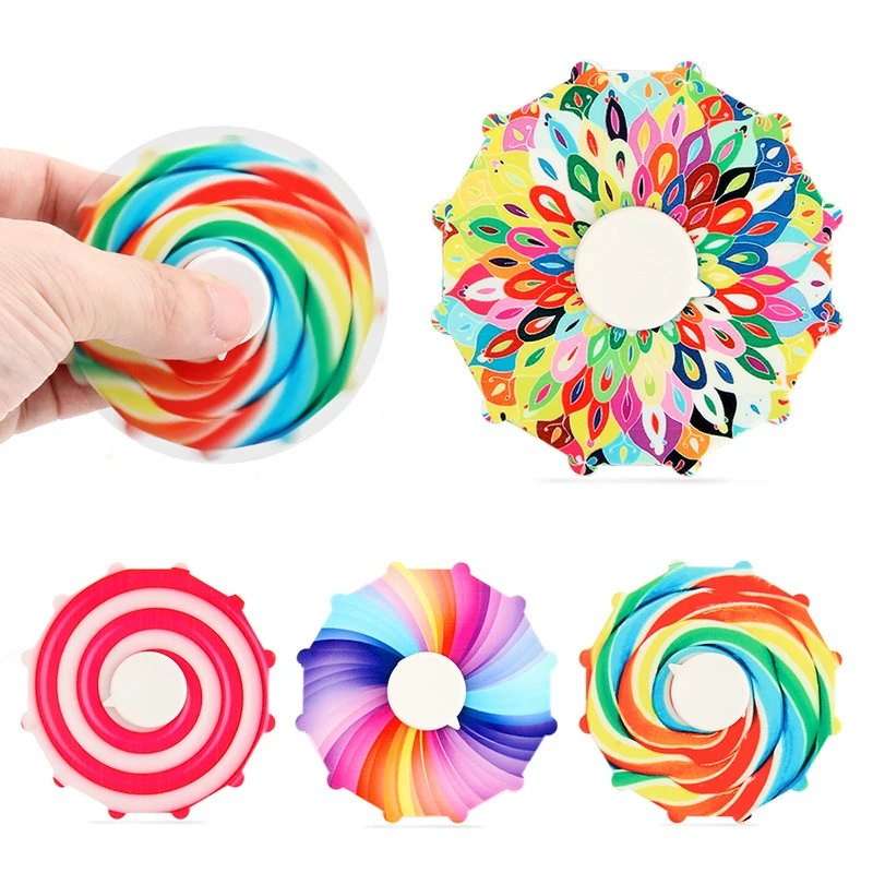 Kids Finger Tip Gyro Top Toys Child Flying Spinner Toys Stress Relief Product Creative Antistress Fidget Toys Gift  2021 NEW