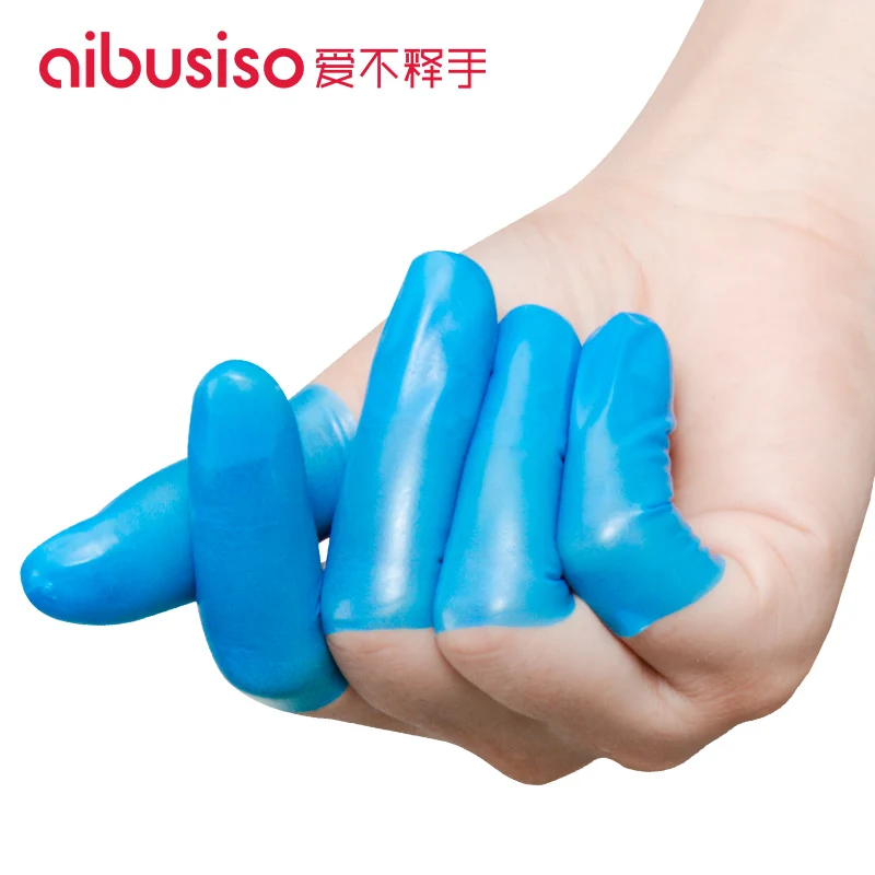 

AIBUSISO Disposable Nitrile Finger Cots Anti-static Fingertip Sleeve Non-slip Waterproof Beauty Hand Set safety Equipment A7227