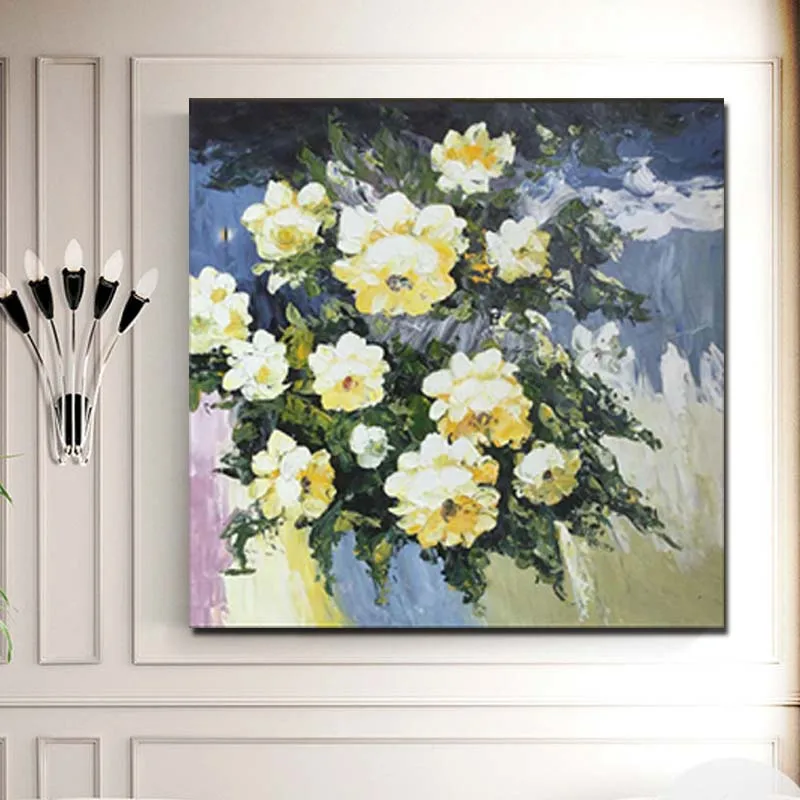 Ручная роспись абстрактный цветок холст Imapsto картины маслом Настенная картина