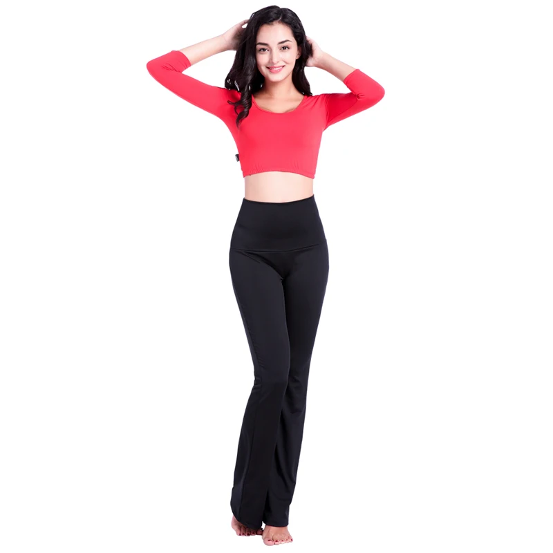 Брюки женские для латиноамериканских танцев штаны йоги брюки-боди с высокой