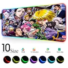 Коврик для мыши Hunter X Hunter, светодиодная подсветка, Rgb, для геймеров