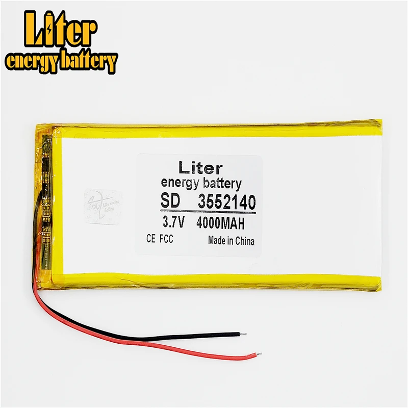 New 3.7 V lithium polymer battery rechargeable 3552140 pl 4000 mah tablets | Электроника