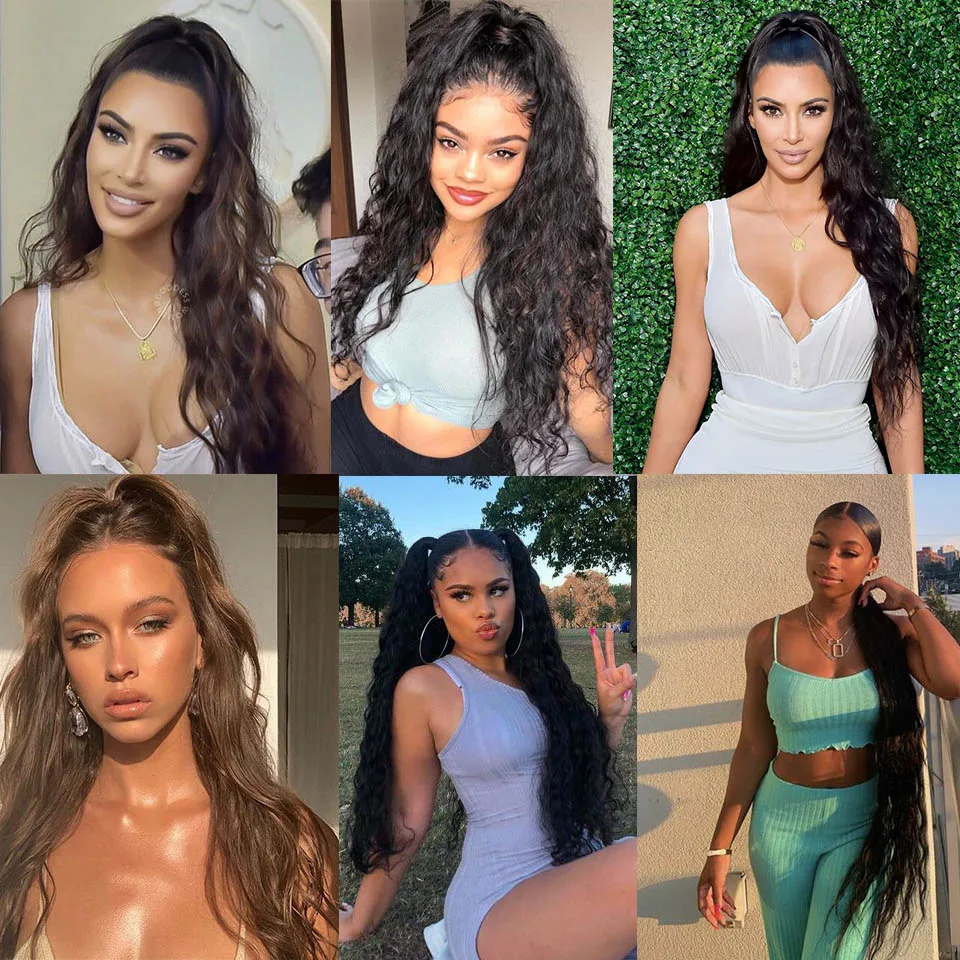

HOUYAN Curly hair ponytail super long straight hair 85cm female bandage tail wig synthetic hair extension