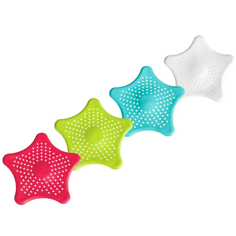 

Hot Sale Kitchen Gadgets Accessories Star Outfall Drain Cover Basin Sink Strainer Filter Shower Hair Catcher Stopper Plug