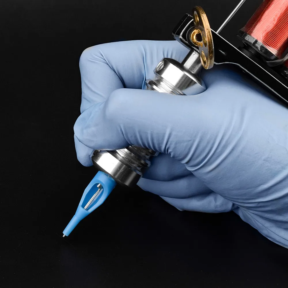 Высокое качество 50 шт. 9RT насадки для тату синие наконечники набор отдельные