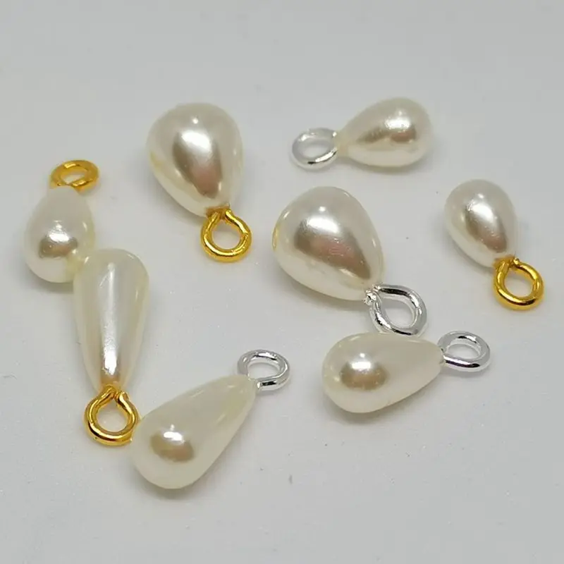 

6/8/10mm High Quality Imitation Pearls Charms Pendant Water Drop Beads For Jewelry Making Supplies Diy Earrings Accessories