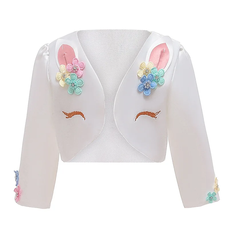 

Children Embroidered Coat Unicorn Birthday Party Winter Long Sleeve Unicorn Jackets for Girls Unicorn Dress Kids Clothes