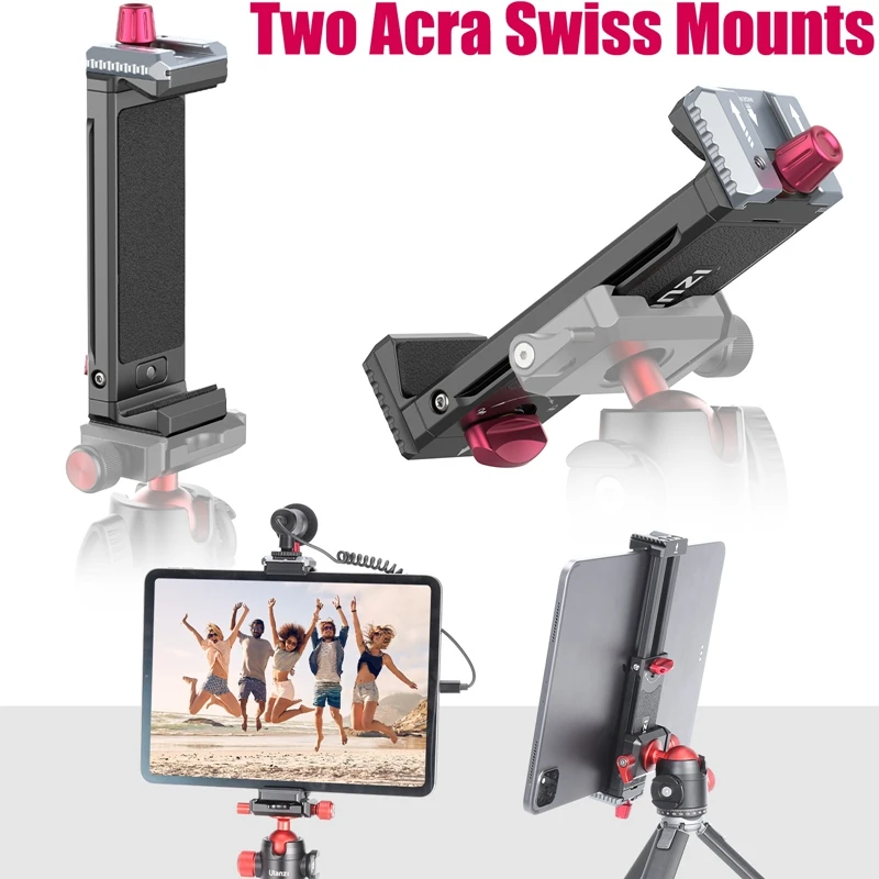 ulanzi u pad iii universal metal tablet mount phone holder clamp arca 14 screw tablet tripod mount for ipad pro 12 9 ipad air free global shipping
