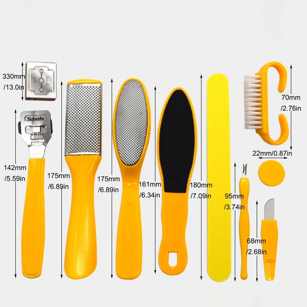 

10pcs Foot Files Professional Pedicure Tools Set Foot Callus Remover Foot Scrubber Dead Skin Remover Pedicure For Women Men