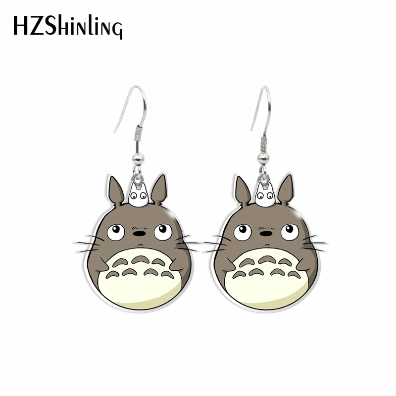 Висячие серьги с акриловым крючком Тоторо из смолы 2021 эпоксидные украшения -