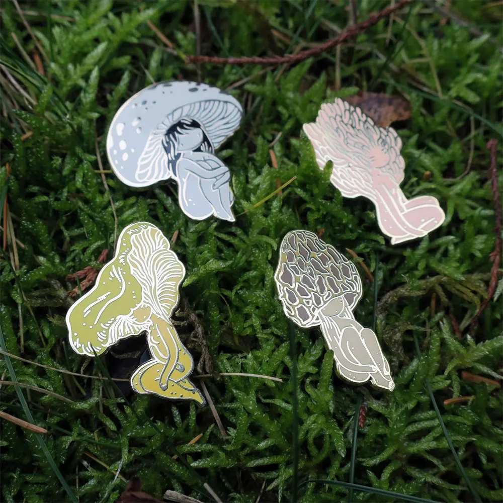 

Sale Cute Mushroom Hard Enamel Pin Kawaii Plant Vegetables Brooch Fashion Medal Badge Lapel Pin Backpack Decor Jewelry Gift 2021