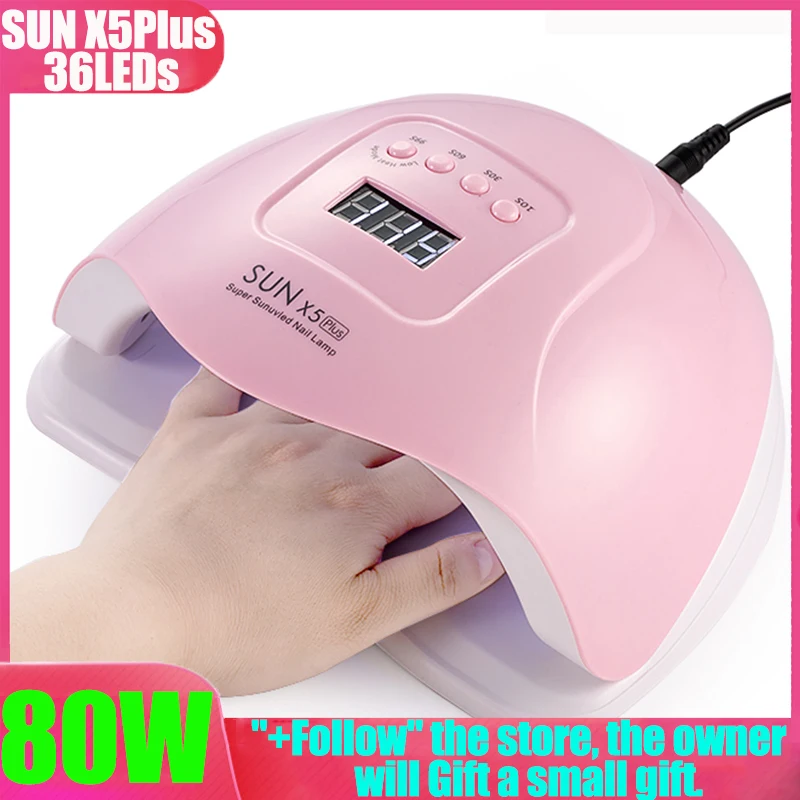 Сушилка для ногтей с двойной мощностью светодиодная УФ лампа инструмент