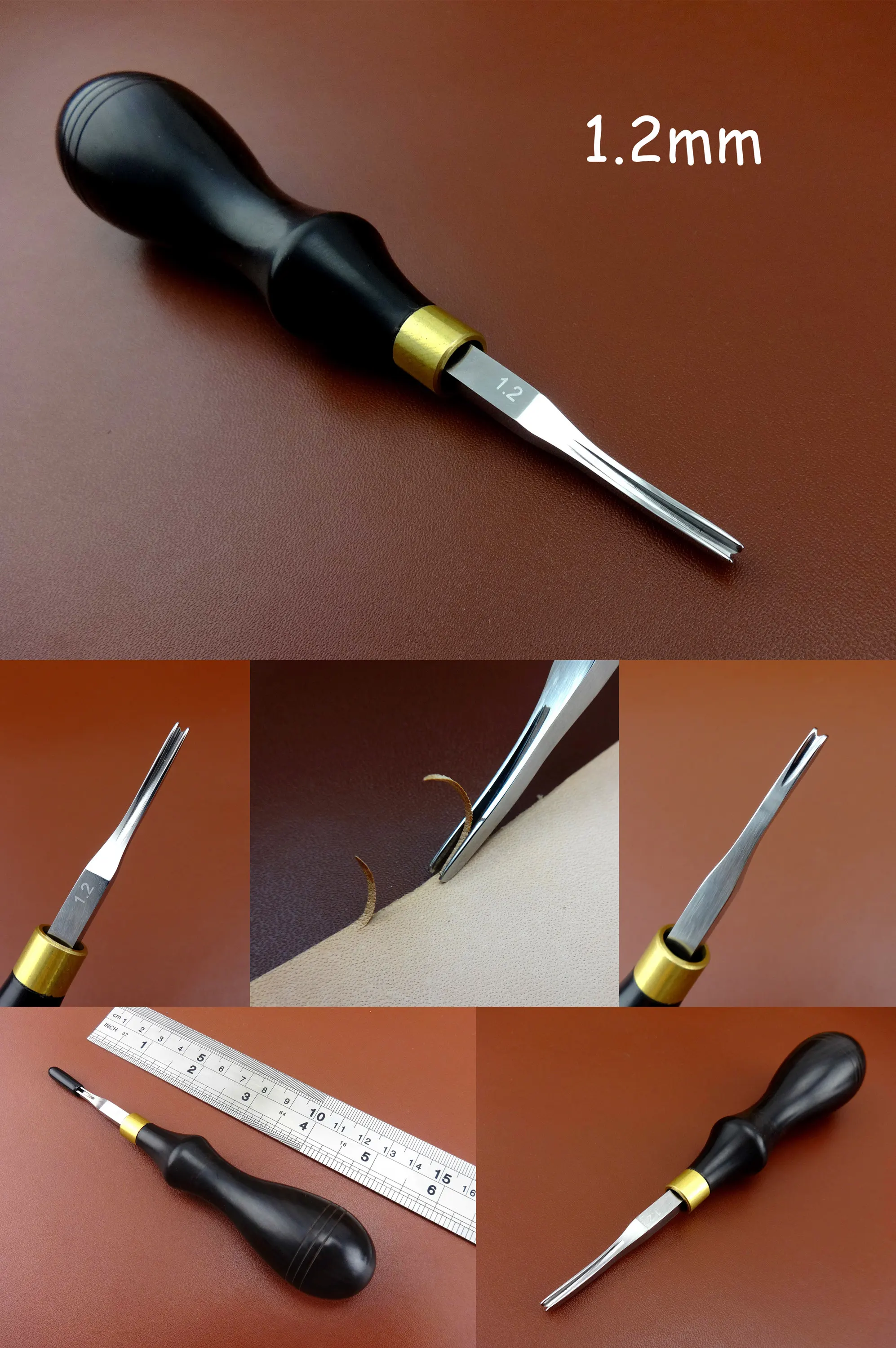 1 2 мм инструмент для кожевенного ремесла нержавеющая сталь шлифовки кромок резец