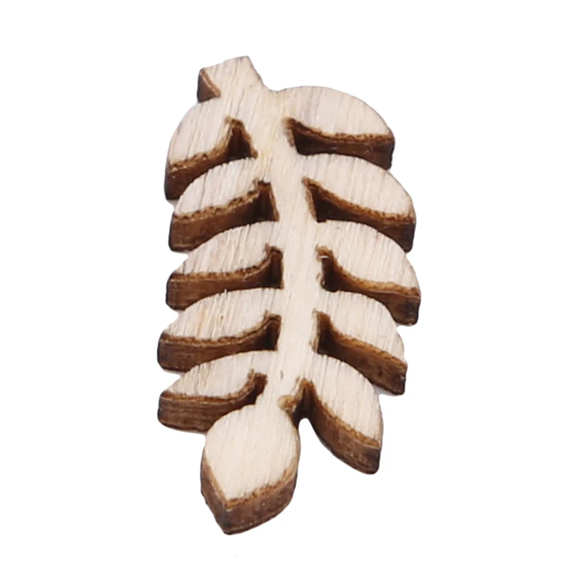 50/100pcs Wooden Buttons New Arrival Flower Leaf Shape Mixed Wood Buttons DIY Wood Environmental Decorative Handicrafts