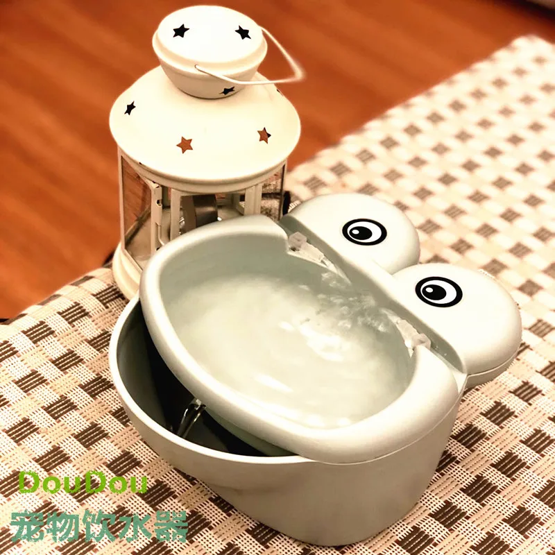 

Автоматический фонтанчик с водой для кошек frog, Электрический бесшумный Поильник с USB для собак и кошек, миска для подачи воды, диспенсер для ...