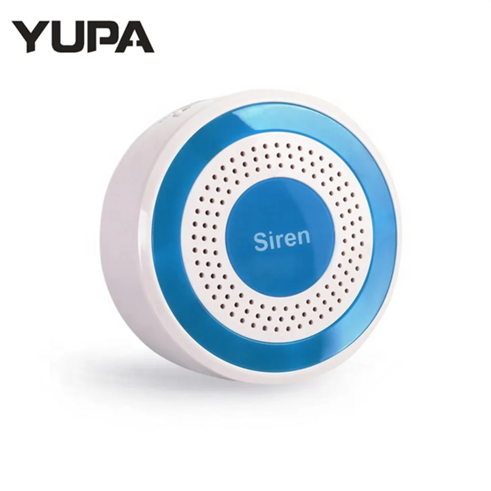 YUPA Mini Wireless RF 433MHz Alarm Siren Sound & Light Indoor strobe siren 100DB Horn Siren for home security alarm system