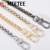 meetee 7mm width 50 130cm metal chain straps purse bag chain handbag replacement crossbody strap bag parts hardware accessories