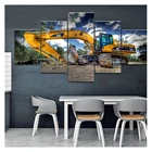 Алмазная живопись с экскаватором, круглые квадратные сверла, наборы для 3d вышивки крестом, Набор алмазной мозаики 5d сделай сам, вышивка крестом, автомобиль, 5 шт.