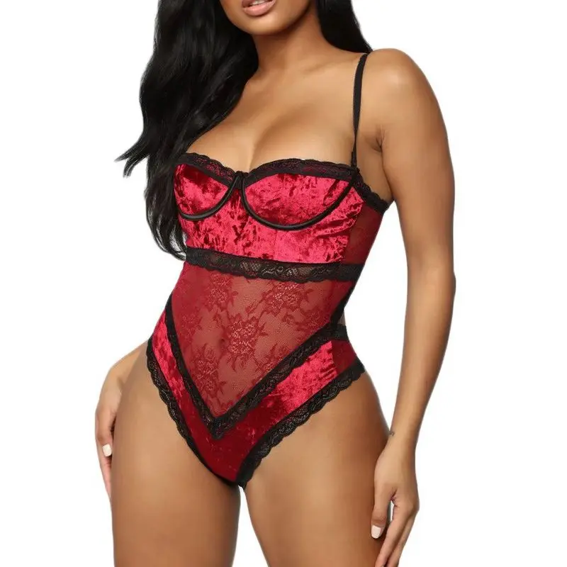 

Сексуальное нижнее белье, корсет Тедди, женское кружевное Прозрачное нижнее белье, порно, сексуальный костюм, сексуальное платье-комбинаци...