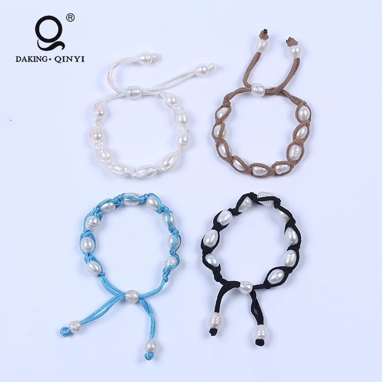 

Daking Jewelry Wholesale Cheap Women Potato Shape White Freshwater Pearl Beaded Bracelet