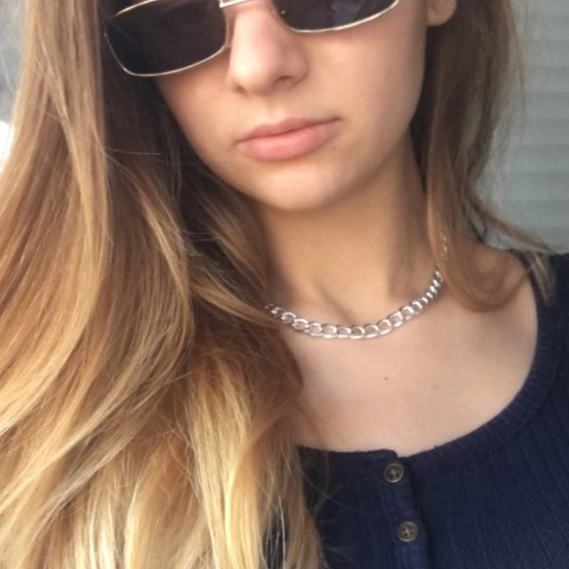 Панк витая Цепочка ожерелье модная цепочка колье для женщин вечерние ювелирные