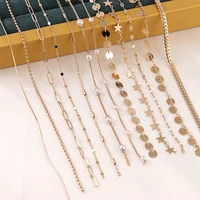 2m round star beads chain bulk chain gold oval link bulk chains diy wallet chain jewelry necklace making handmade accessories