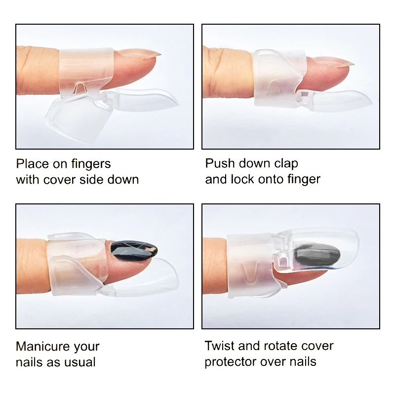 10 шт./компл. защитная накладка для лака пальцев прозрачная Накладка маникюра
