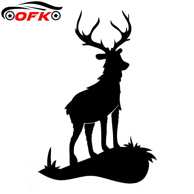 

Deer Animal Hunting Fashion Car Sticker Motorcycle Black/Silver 19.3cm*13.2cm