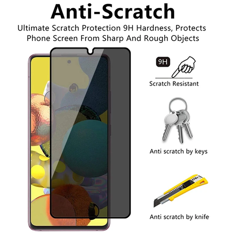 9H Privacy Tempered Glass For Samsung Galaxy A30 A20 A10 Anti-Spy Screen Protector For Samsung Galaxy A40 A50 A70 A71 A80 A90 5G