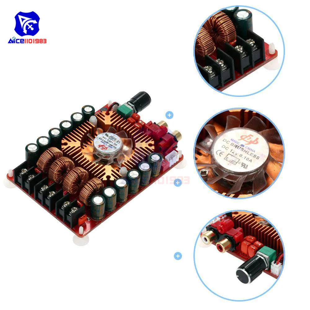 Diymore TDA7498E 2*160 Вт двухканальный АУДИО стерео усилитель модуль высокой мощности Цифровой усилитель плата Поддержка BTL режим DC 15-36 в