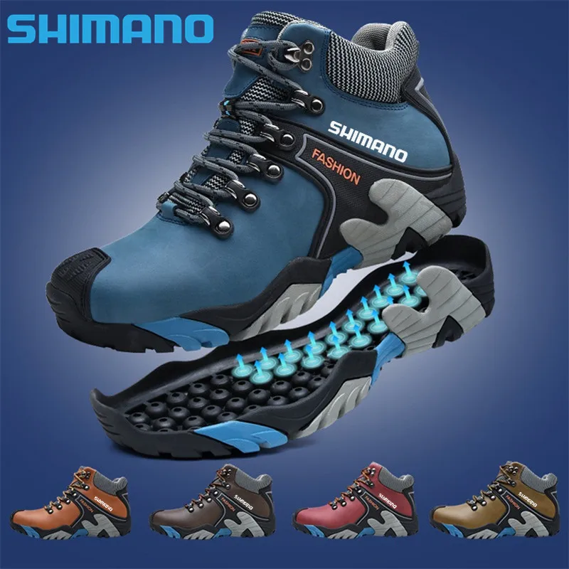 

2022 водонепроницаемая обувь Shimano для рыбалки, мужские зимние теплые ботинки Martin с бархатной подкладкой, нескользящая износостойкая обувь дл...