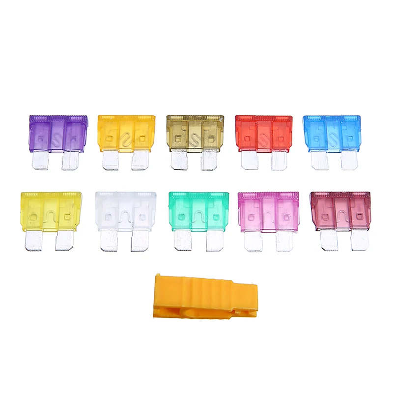 80pcs/set 12V Standard Blade Van Car Fuses 3A 5A 7.5A 10A 15A 20A 25A 30A 35A 40A Amp Assorted Set with Clip Fuse Kit | Автомобили и