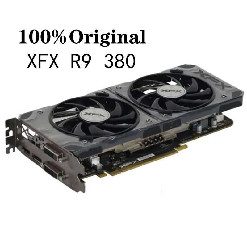 Видеокарта XFX R9 380 2 ГБ для AMD Radeon 380X Гб видеоэкран карты GPU плата настольного