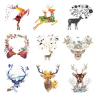Термоклейкие нашивки для одежды, нашивки для одежды, Термотрансферная виниловая наклейка сделай сам, аппликация в виде оленя, гибкая плавкая переводная полоса I