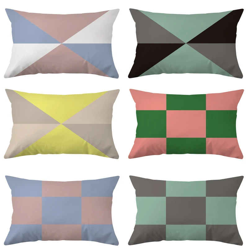 

Rectangle Geometric Pillow Cases Pliad Pattern Throw Pillows For Living Room Bedroom Sofa Chair Cushion Cover Almofada 30x50cm