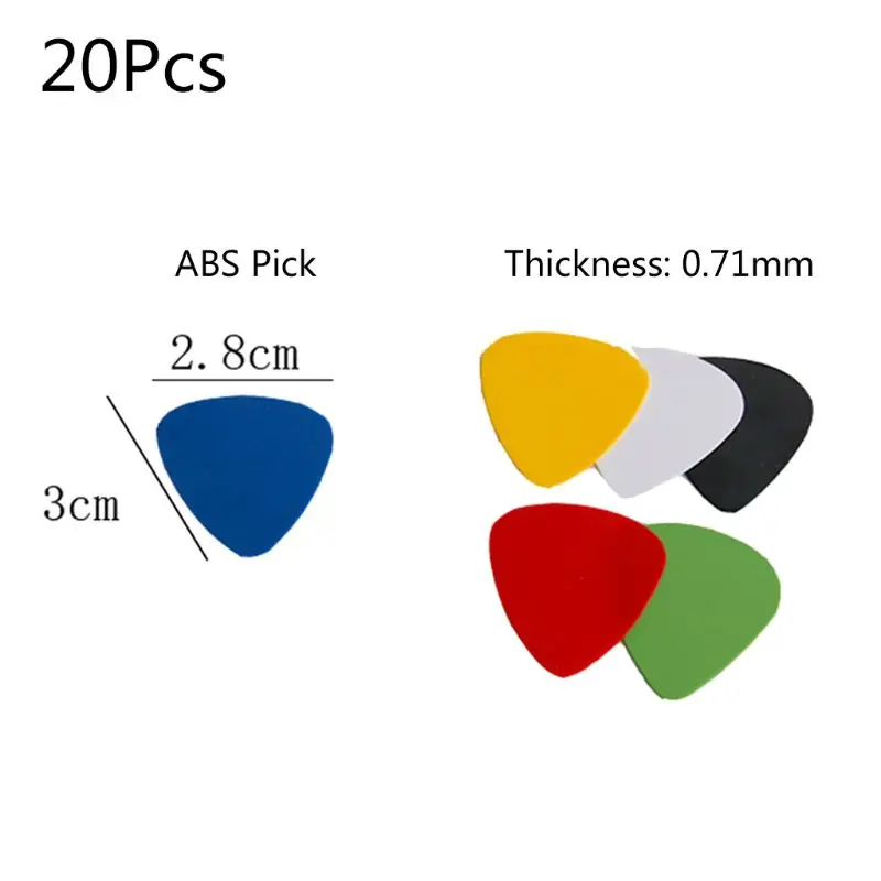 

10/20/50PCS 0.46mm 0.71mm 0.91mm Acoustic Electric Guitar Picks ABS Plectrums CORF