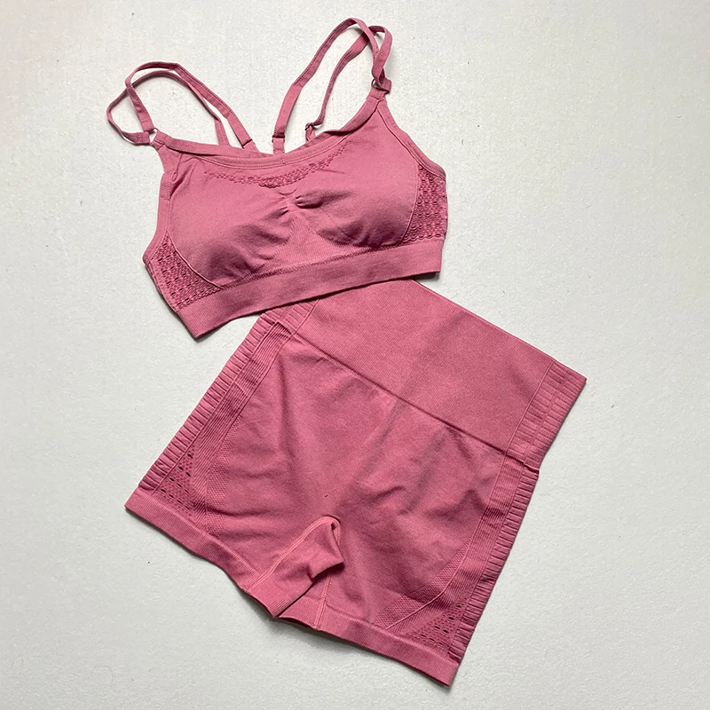 Женский тренировочный комплект для йоги из 2 предметов спортивный бюстгальтер на