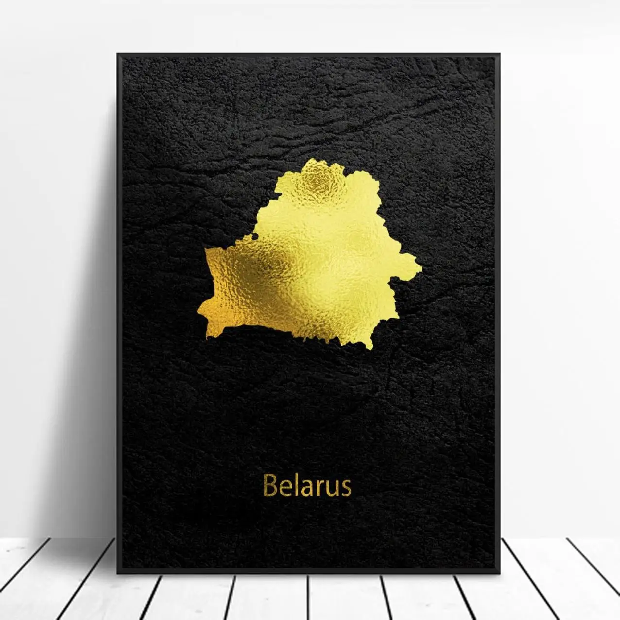 

Золотая карта, Картина на холсте с изображением Беларуси, настенные картины, принты для домашнего декора Настенный Плакат для декора для го...