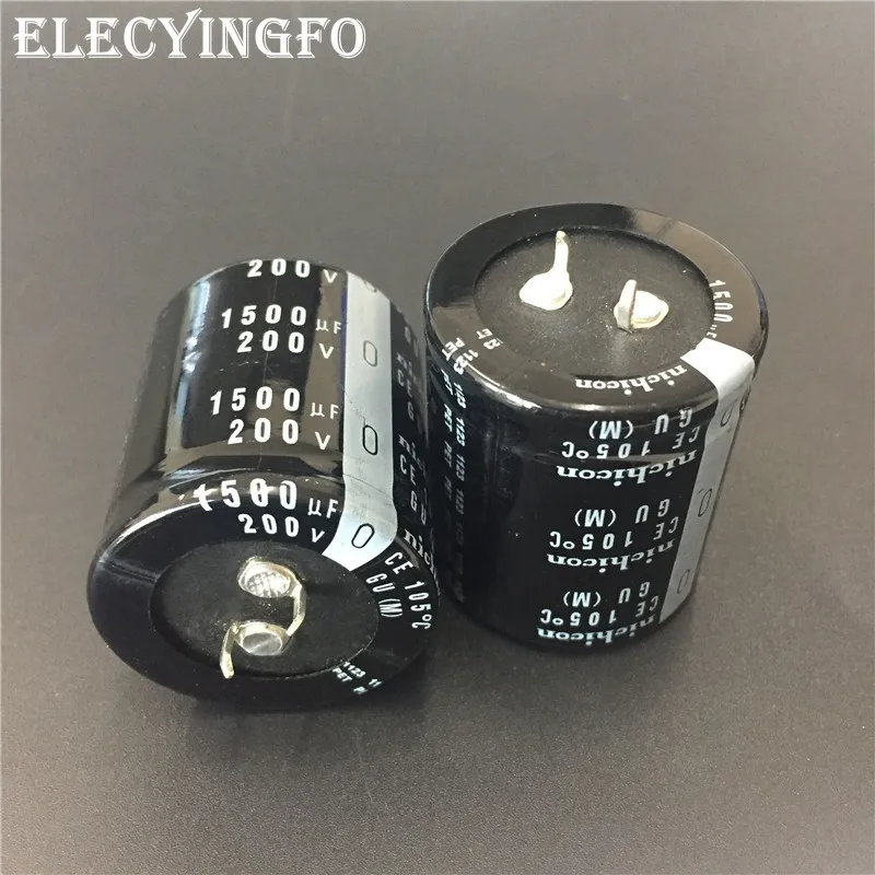 2 шт. 1500 мкФ 200V NICHICON GU серии 35x40mm высокое качество 200V1500uF простая в использовании БП