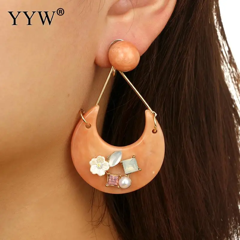 Женские Висячие серьги синие/коричневые/желтые висячие эффектные женские