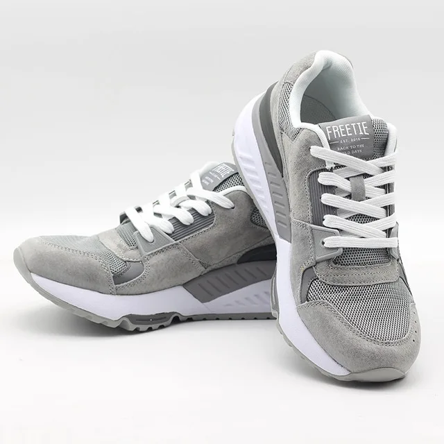 90 retro grey 44 Xiaomi mijia FREETIE 80 90 ретро Спортивная обувь дышащая Освежающая сетка удобные и стабильные кроссовки для мужчин - Цвет: 90 retro grey 44