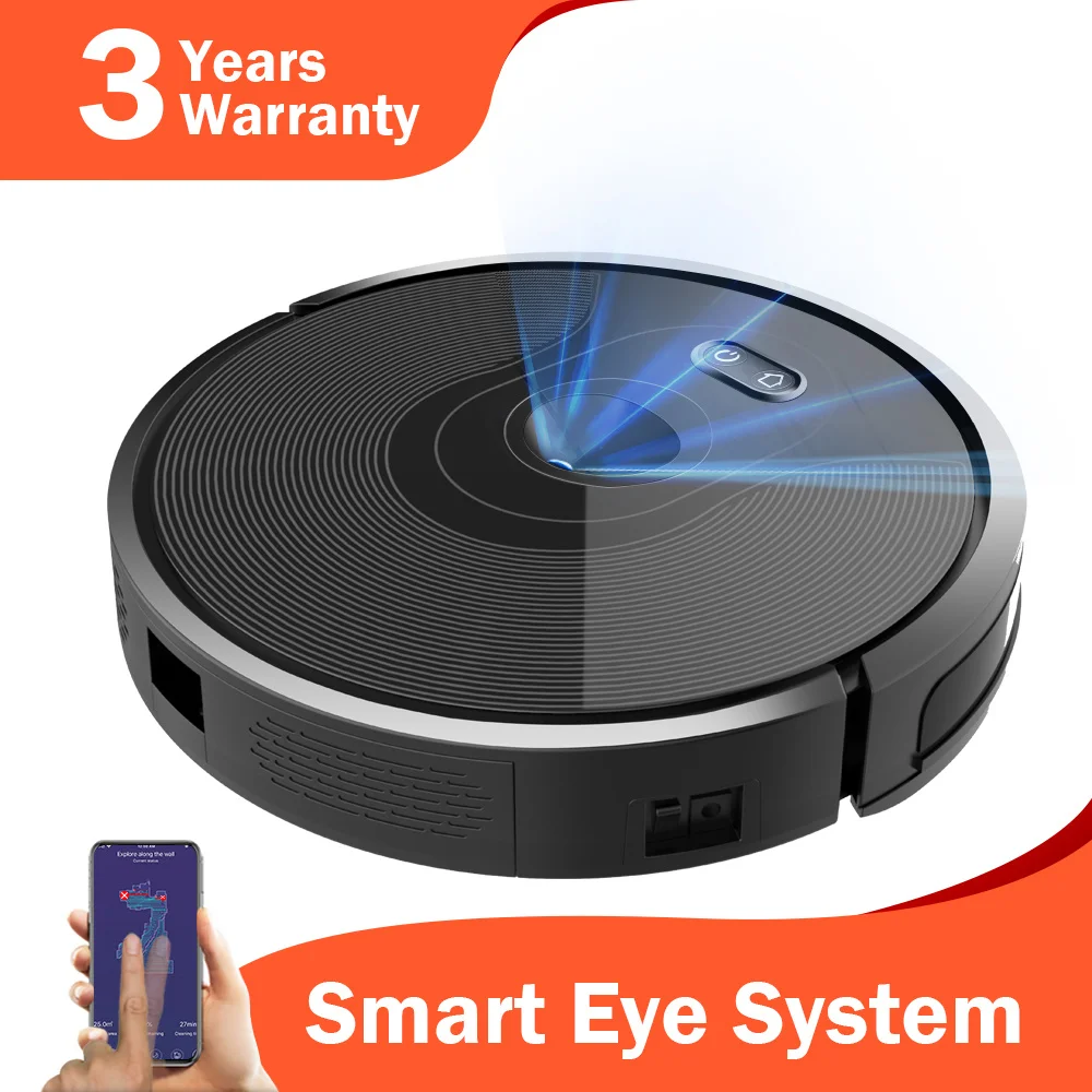 

ABIR X6 Robot Vacuum Cleaner,Draw Cleaning Area, Hand Draw Virtual Blocker, Map Storage on WIFI APP, Water Speed Adjustable