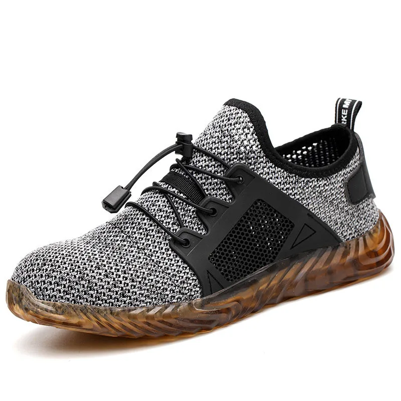 

Brand Steel Toe Safety Shoes Mens Working Shoes Casual Safety Boots Lightweight Mesh Work Shoes Industrial Anti-smashing