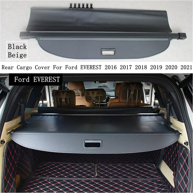 

Rear Cargo Cover For Ford EVEREST 2016 2017 2018 2019 2020 2021 Privacy Trunk Screen Security Shield Shade Auto Accessories