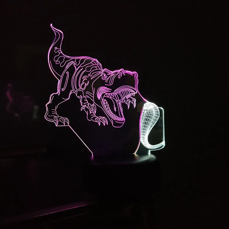 

Multicolor Dinosaur Snake LED 3D Night Lights Fashion Touch Switch USB Table Desk Lamp for Kids Gift Toys