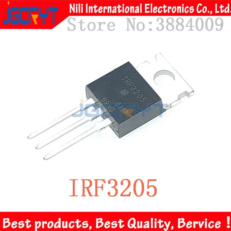 10 unids/lote IRF3205PBF IRF3205 110A/55V/200W TO 220 N channel fet инвертор|Запасные части| |