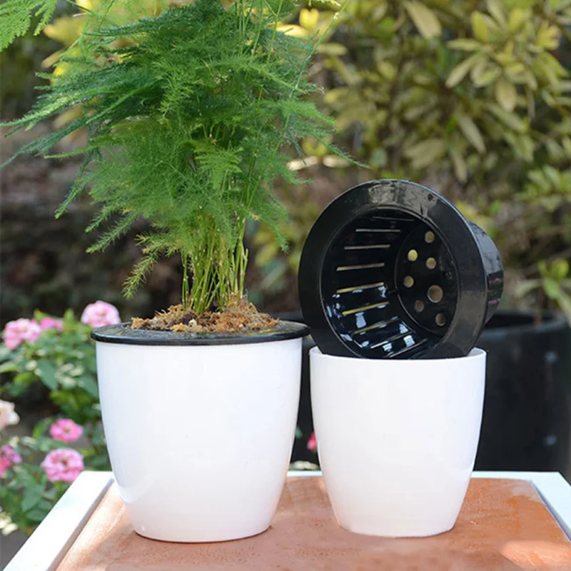 Открытый цветок самополивающаяся Горшок стол подарок дом PP настенный милый