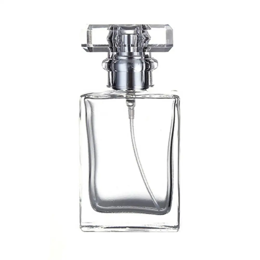 

30/50ml Portable Travel Square Refill Empty Perfume Scent Spray Ultrafine water molecule Glass Perfume bottles