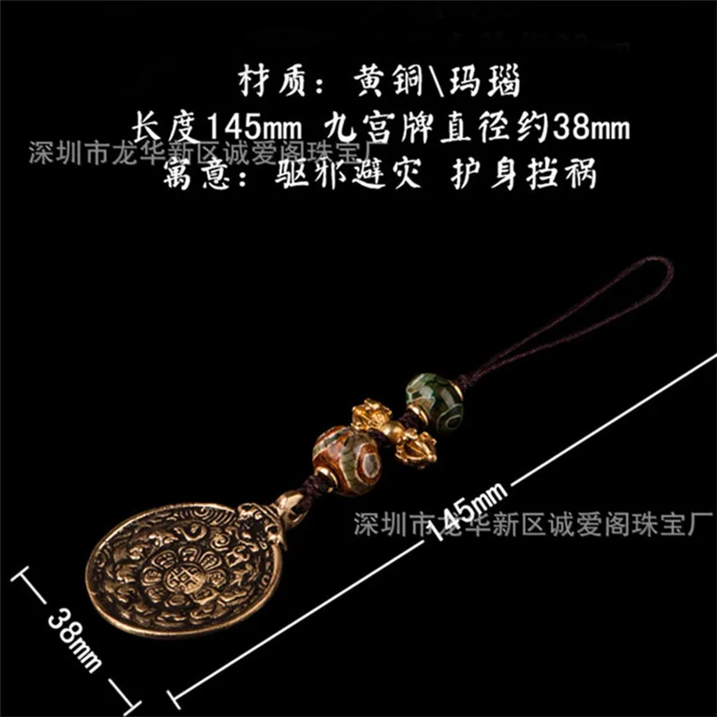 Медный крест Ваджра в стиле ретро подвеска для ключей ювелирные изделия ручной