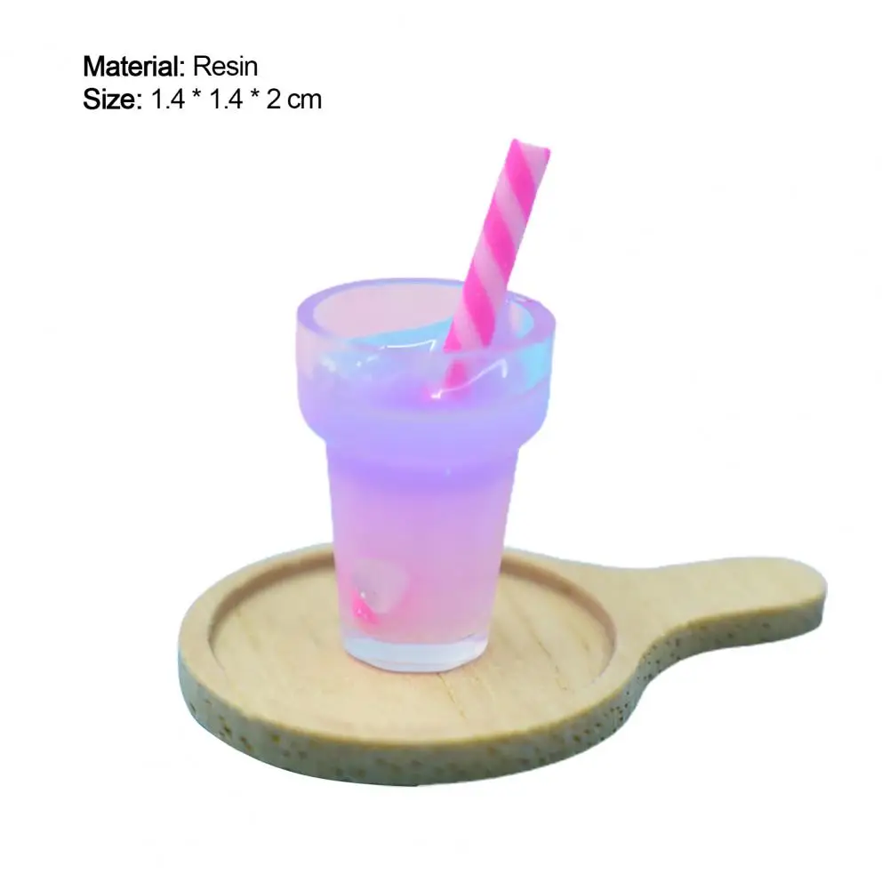 

2Pcs Smooth Handicraft Toys Mini Resin Drink Cups Ornament Gifts for Decor